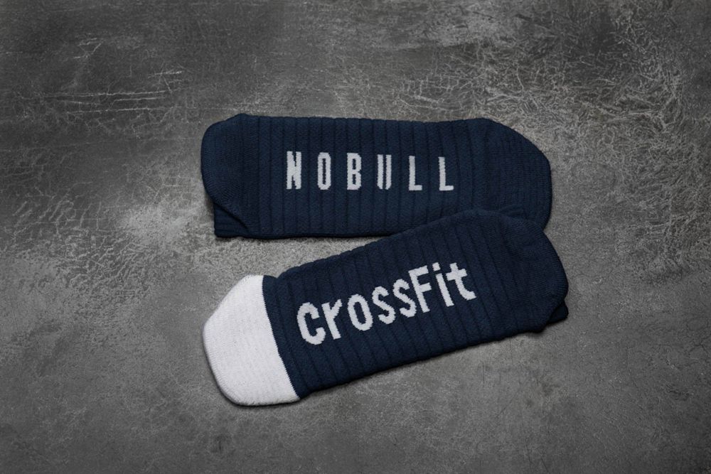 NOBULL Low (Crossfit®) Socks - Navy White - Ireland (4891TCSOU)